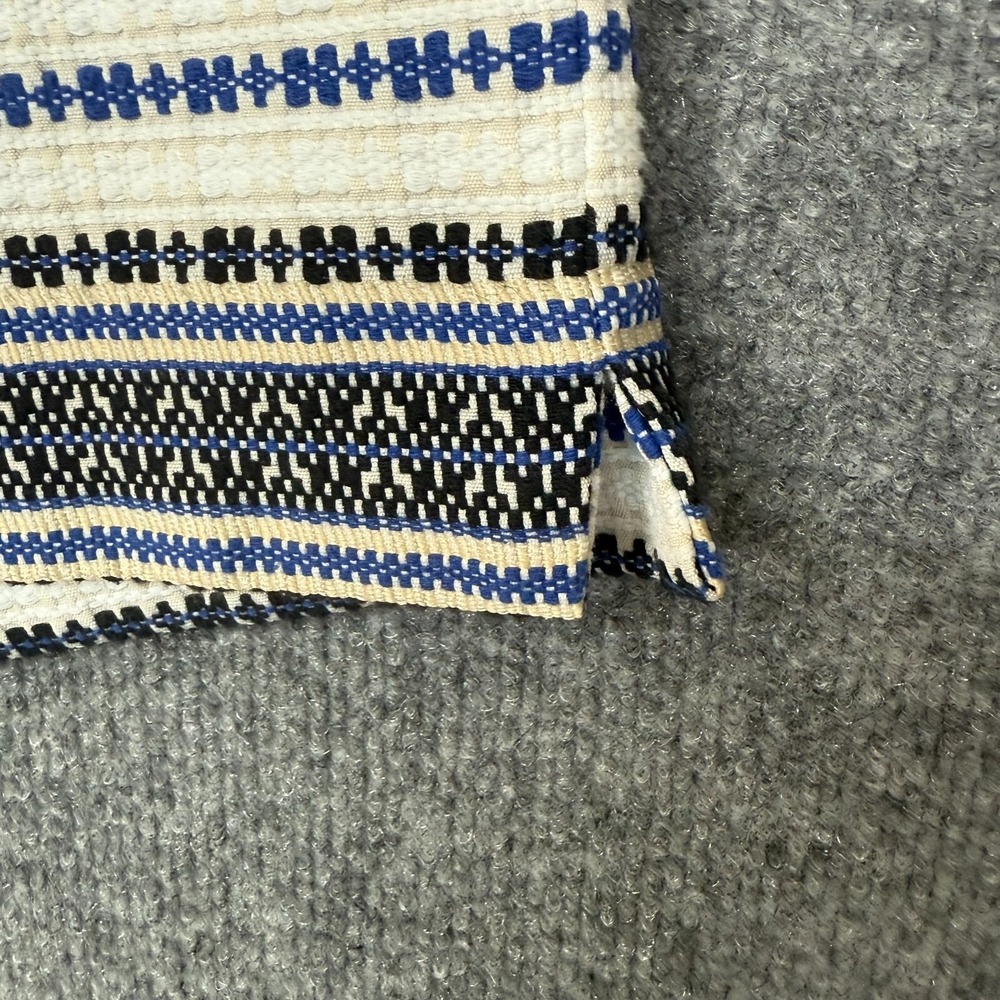 Gap Shorts Womens 12 Blue Black White Woven High Rise Side Zip Cotton Blend Boho - Picture 3 of 14